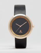 Asos Watch In Black With Rose Gold Edge - Black
