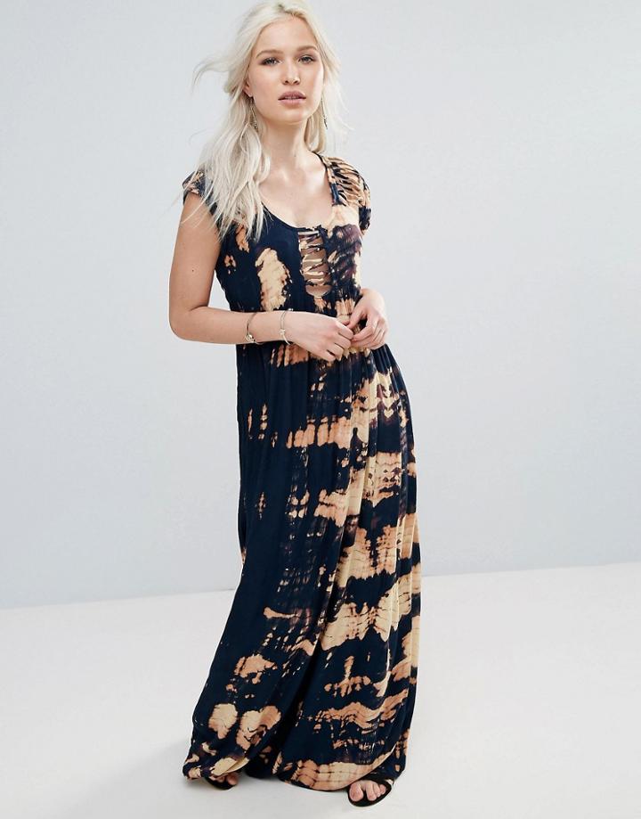 Raga Desert Daze Tie Dye Maxi Dress - Black