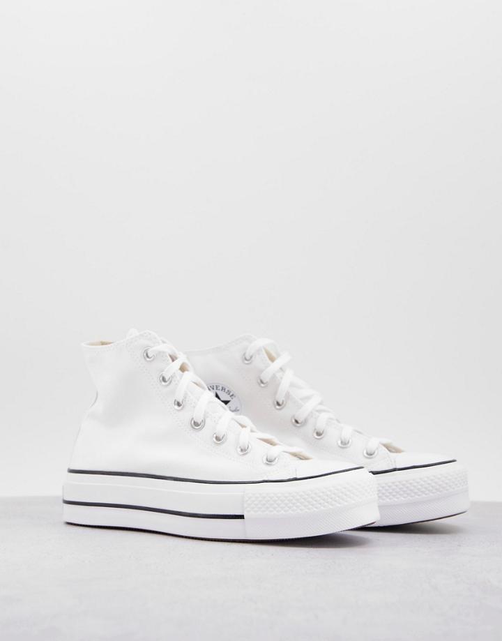 Converse Chuck Taylor All Star Hi Lift Canvas Sneakers In White