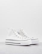 Converse Chuck Taylor All Star Hi Lift Canvas Sneakers In White