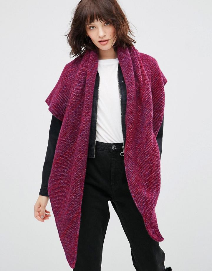 Johnstons Cashmere Triangle Shawl - Purple
