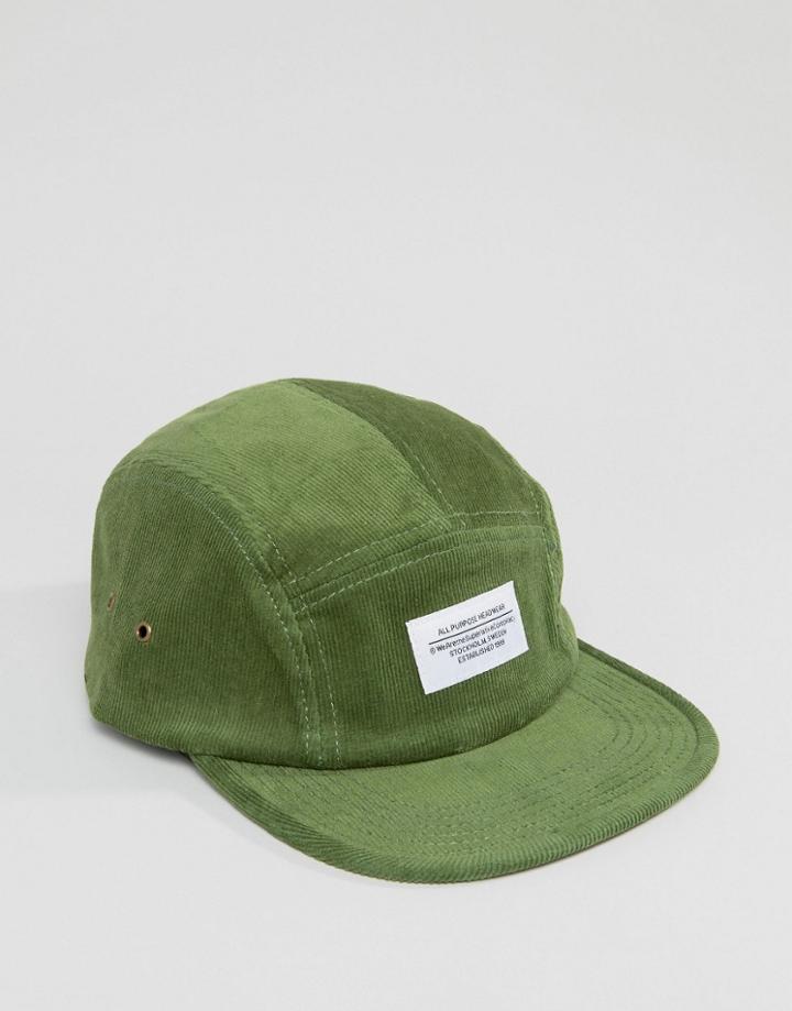 Wesc Cord 5 Panel Snapback - Green