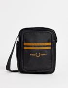 Fred Perry Twin Tipped X Body Bag In Black/ Gold
