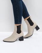 Sol Sana Ronda Stone Leather Ankle Boots - Cream