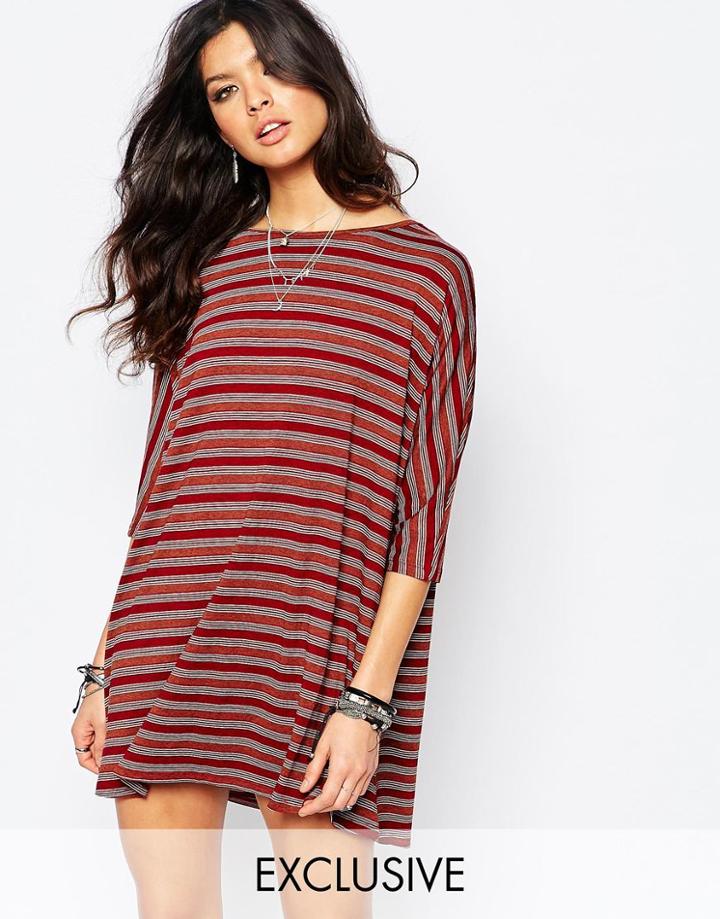 Noisy May Stripe Shift Dress - Multi
