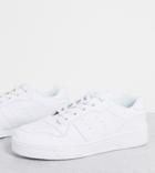Truffle Collection Wide Fit Lace Up Sneakers In White Mix