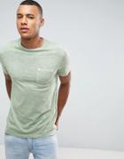 Celio Washed T-shirt With Pocket - Green