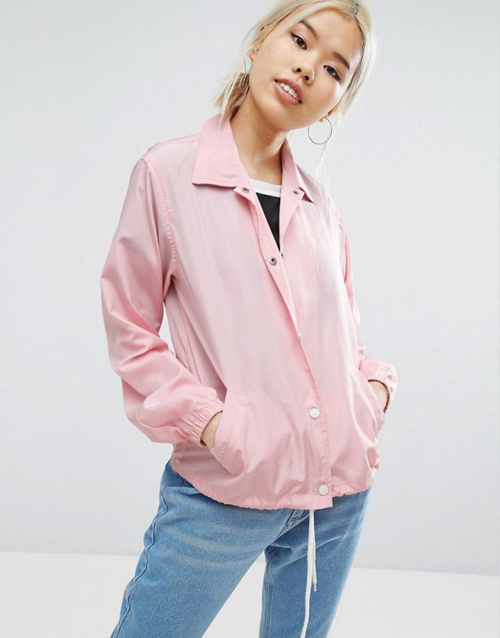 Daisy Street Coach Jacket - Pink