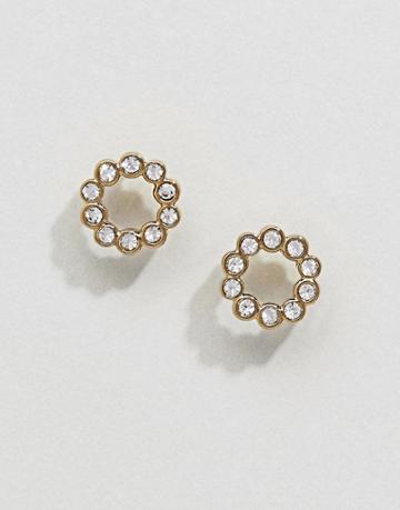 Dyrberg Kern Brass Gold Stud Earrings - Gold