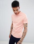 Original Penguin Small Logo Crewneck Slim Fit T-shirt In Pink - Pink