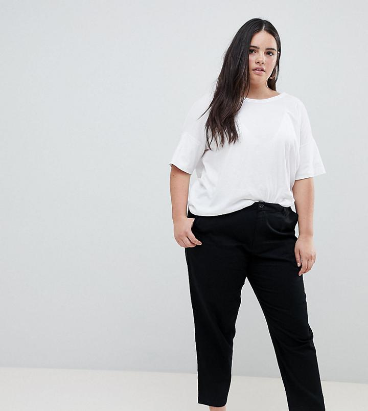 Asos Design Curve Chino Pants - Black