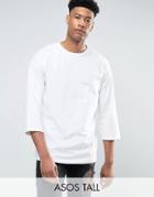 Asos Tall Oversized Long Sleeve T-shirt - White