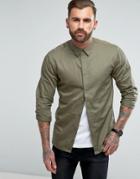Another Influence Seamed Panel Slim Fit Shirt - Green