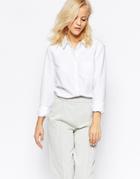 Selected Tessa Long Sleeve Classic Shirt - White
