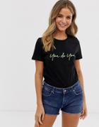 New Look Slogan You Do You Tee In Neon - Black