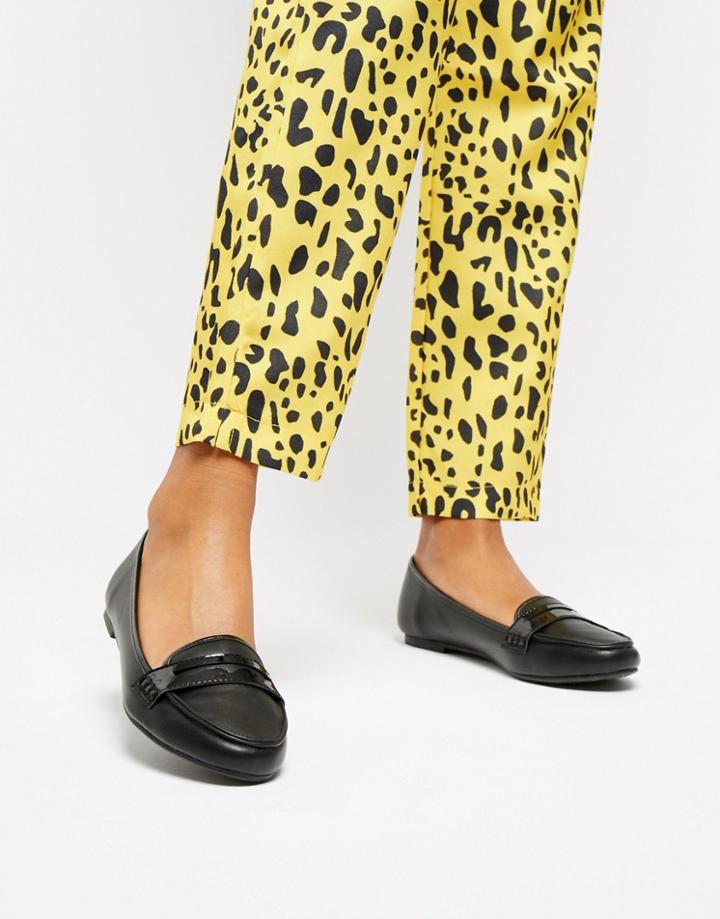 Head Over Heels By Dune Gabbey Black Penny Loafer Shoes - Black