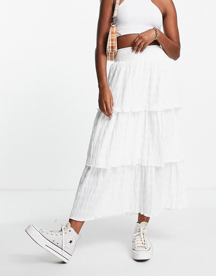 Urban Thread Layered Skirt In White - Part Of A Set