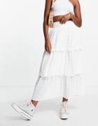 Urban Thread Layered Skirt In White - Part Of A Set