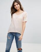 Vila Split Back T-shirt - Pink