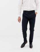 French Connection Plain Skinny Fit Pants-navy