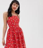 Glamorous Petite Cami Dress With Tie Back In Ditsy Floral