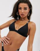 Candypants Hardware Bikini Top In Black - Black