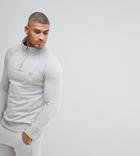 Le Breve Tall Half Zip Sweatshirt - Gray
