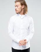 Rogues Of London Skinny Shirt With Chain - White