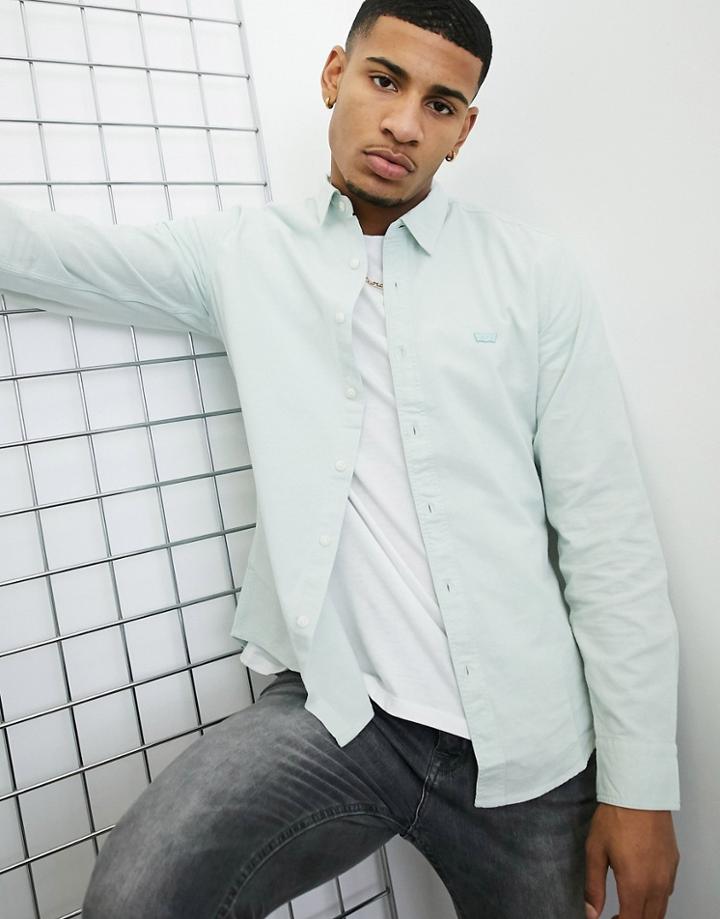Levi's Battery Batwing Logo Slim Fit Oxford Shirt-grey