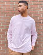 Asos Design Organic Long Sleeve Oversized T-shirt In Lilac-purple