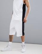 Asos 4505 Basketball Shorts With Cut & Sew - White
