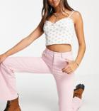 Reclaimed Vintage Inspired '99 Flare Jeans In Rose-pink
