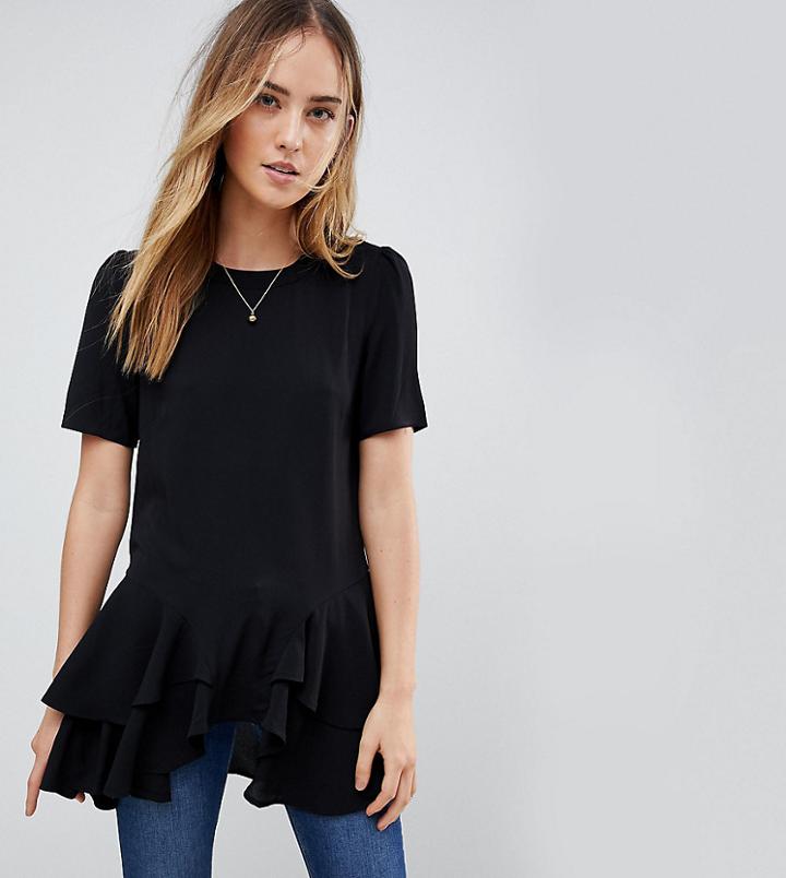 Y.a.s Tall Saisfuls Layered Top - Black