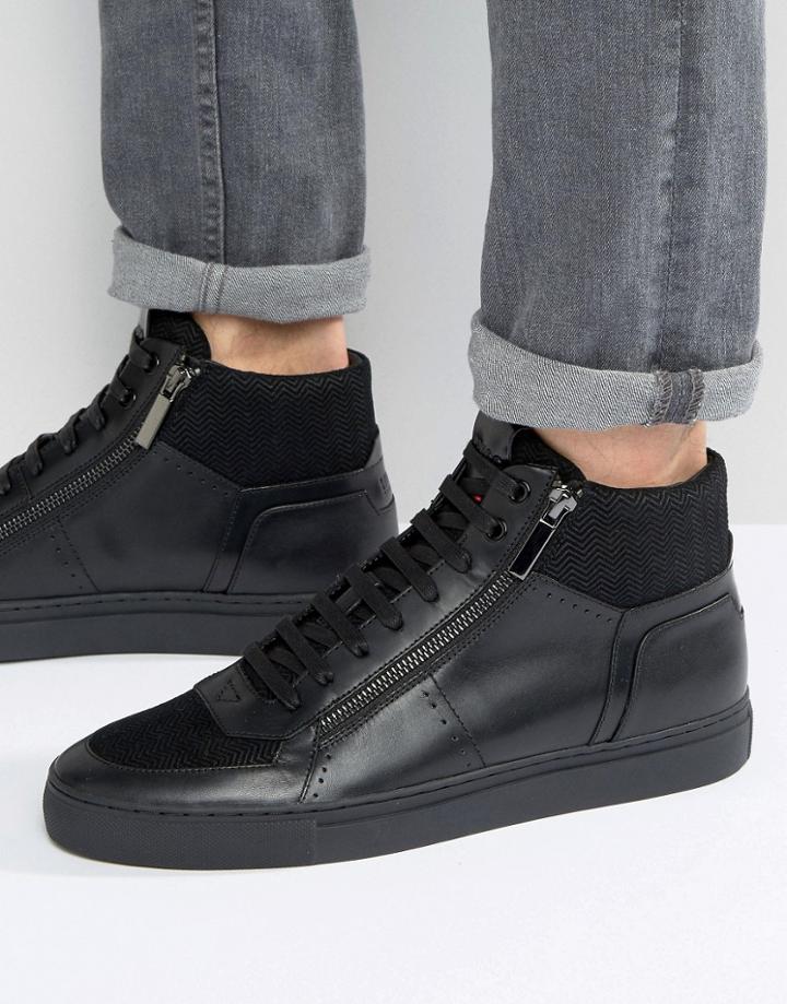 Hugo Boss Futurism Zip Hi Top Sneakers - White