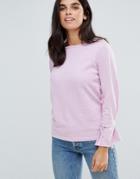 Vila Sweater With Tie Detail - Pink