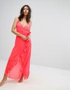 New Look Beach Wrap Maxi Dress - Orange