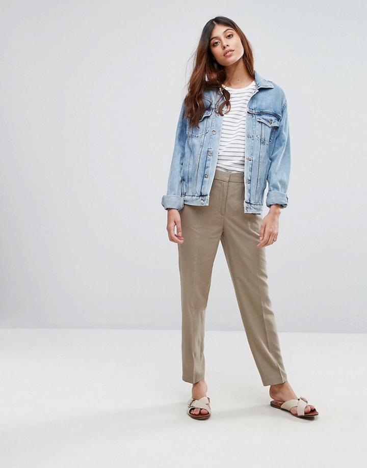 Selected Candence Tailored Linen Pants - Beige