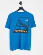 The North Face T-shirt With Mountain In Blue