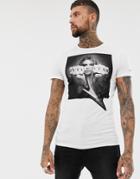 Religion Muscle Fit T-shirt In White With Hell Yeah Print - White