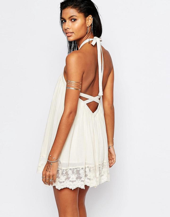 Tularosa Holden Backless Swing Dress - Natural