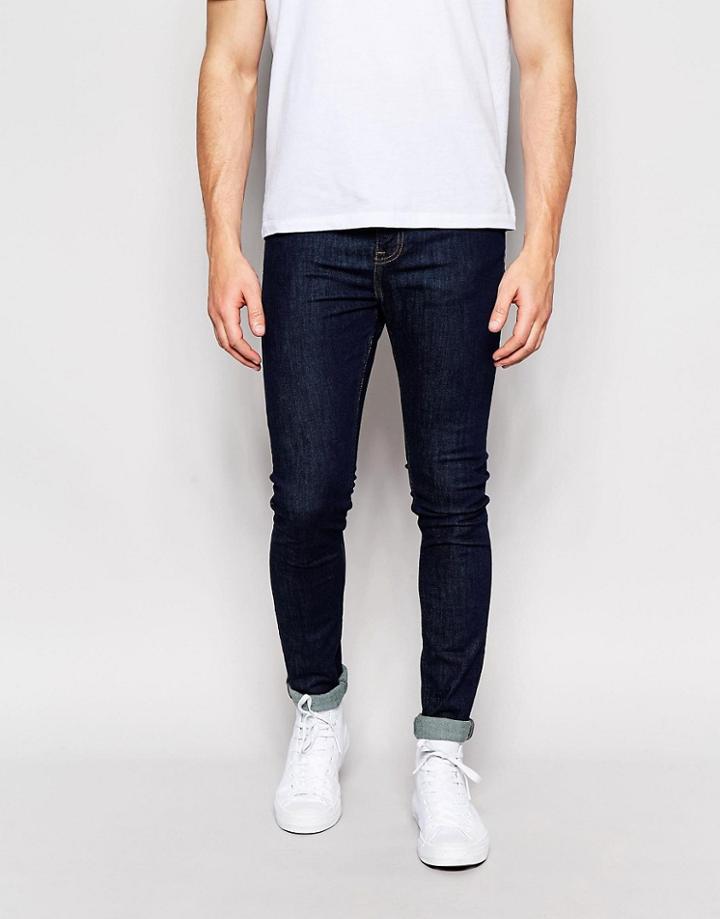 New Look Skinny Jean In Dark Blue - Blue