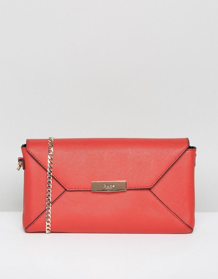 Dune Color Block Clutch Bag - Red