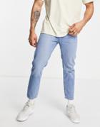 Asos Design Classic Rigid Jeans In In Light Blue - Mblue