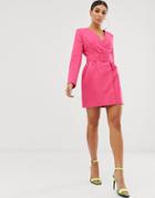 Club L London Belted Blazer Dress-pink