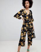 Miss Selfridge Floral Print Cullotte Jumpsuit - Multi