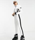 Asos 4505 Petite Ski Suit In Mono Color Block-white