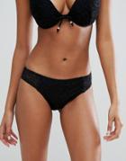 Pour Moi Crochet Bikini Bottom - Black