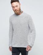 Asos Chenille Sweater In Gray - Gray