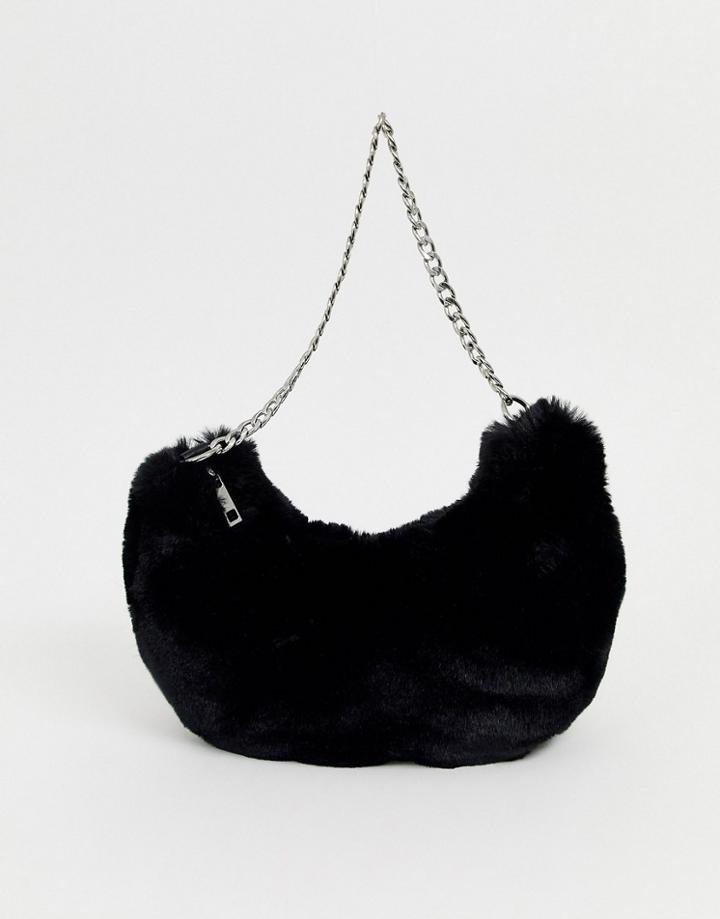 Asos Design Fur 90s Hobo Shoulder Bag
