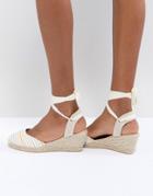 London Rebel Espadrille Wedge Shoe - Red